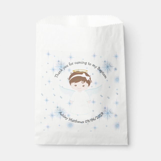 Sweet Angel Baptism First Communion Party Favour Bag (Front)