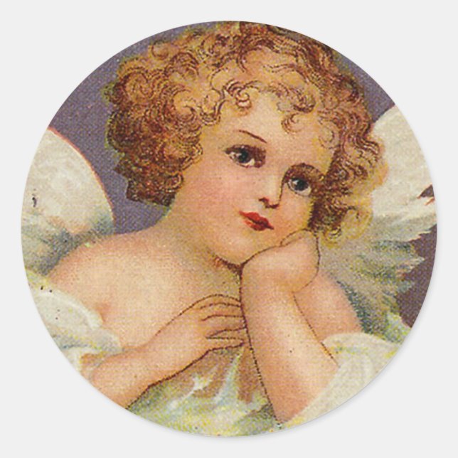 Sweet Angel Classic Round Sticker (Front)