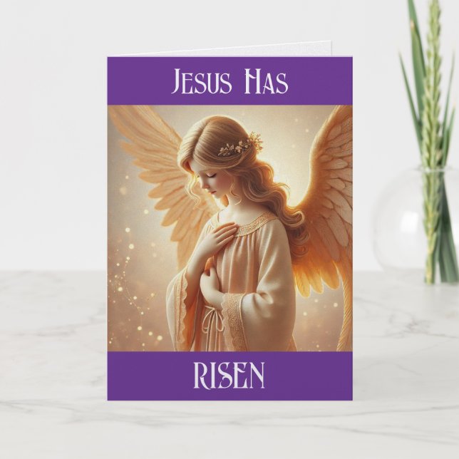 Sweet Angel Easter Greeting Card (Front)