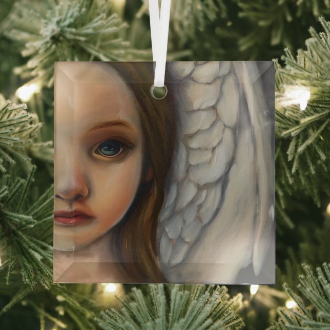 Sweet Angel Girl  Glass Ornament (Insitu)