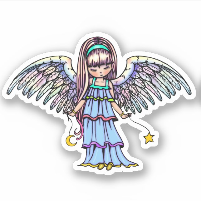 Sweet Angel holding Star and Moon (Front)