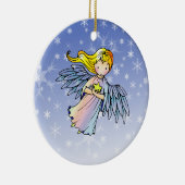 Sweet Angel Holding Star Christmas Ornament (Right)