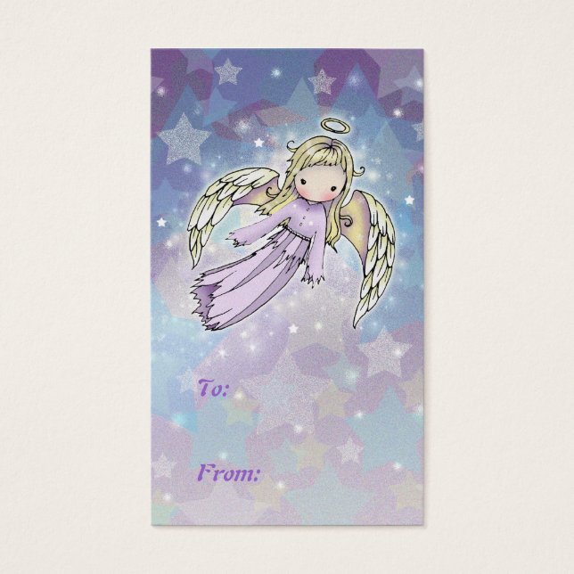 Sweet Angel Holiday Gift Tags (Front)