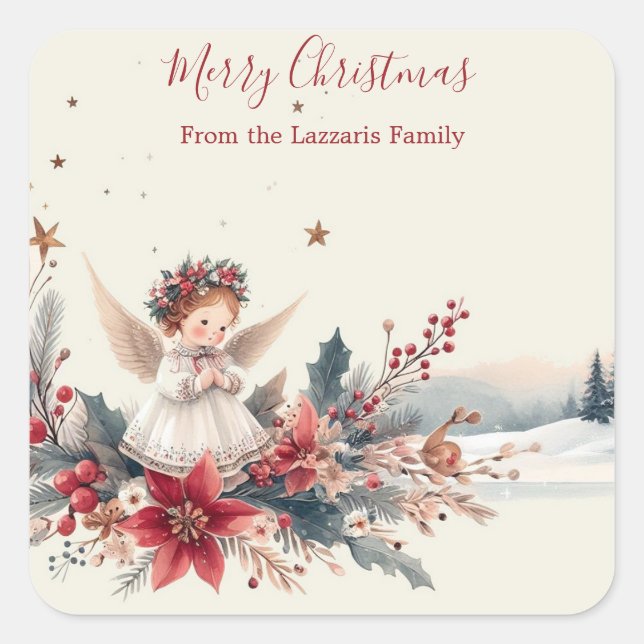 Sweet Angel of Christmas Sticker (Front)