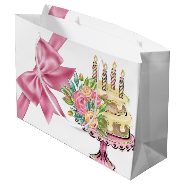 Sweet Anniversaire Grand Sac Cadeau (Dos Angle)