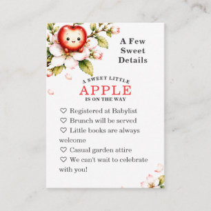 Sweet Apple Blossom Baby Shower Save The Date Enclosure Card