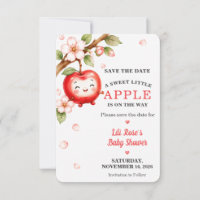 Sweet Apple Blossom Baby Shower Save The Date