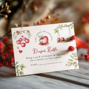 Sweet Apple Of Our Eye Baby Shower Enclosure Card