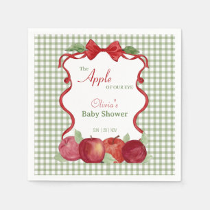 Sweet Apple Of Our Eye Baby Shower Invitation Napkin