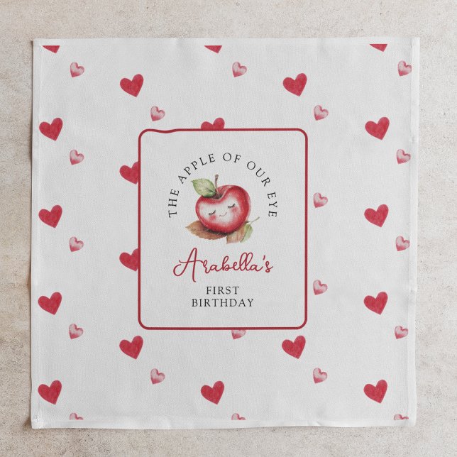 Sweet Apple Of Our Eye Birthday Napkin (Creator Uploaded)