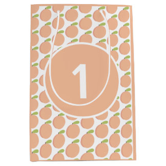 Sweet as a Peach Blossom Peachy Birthday Medium Gift Bag