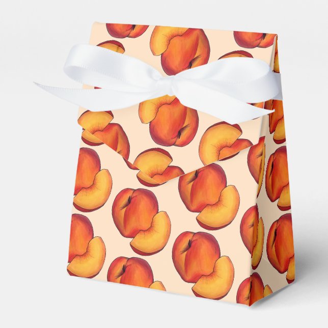 Sweet as a Peach Peaches 16 Sixteenth Birthday Favor Box (Front Side)