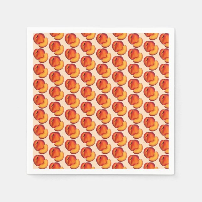 Sweet as a Peach Peaches 16 Sixteenth Birthday Napkin (Front)