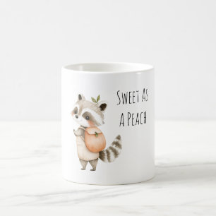 Sweet As A Peach Raccoon Backpack Coffee Mug