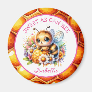 Sweet as Can Be   Honey bee and Flowers Magnet