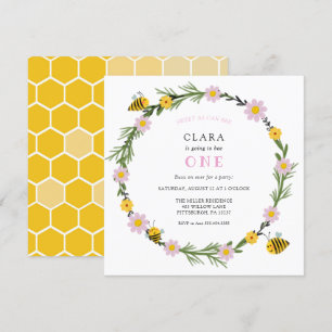 Sweet As Can Bee Anniversaire Invitation