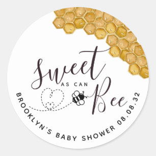 Sweet as Can Bee Baby Shower Classic Round Sticker