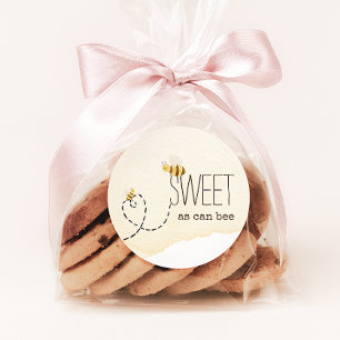 Sweet As Can Bee Baby Shower Favour Classic Round Sticker