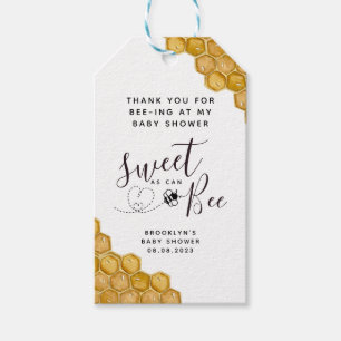 Sweet as Can Bee Baby Shower Favour Gift Tags