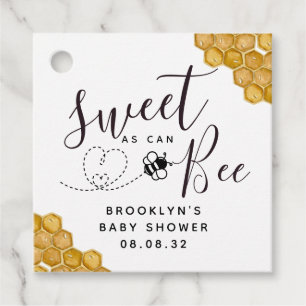 Sweet as Can Bee Baby Shower  Favour Tags