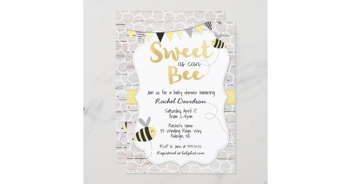 Sweet as Can BEE Baby Shower!