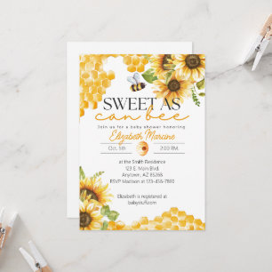 Sweet As Can Bee baby shower Invitation Collection
