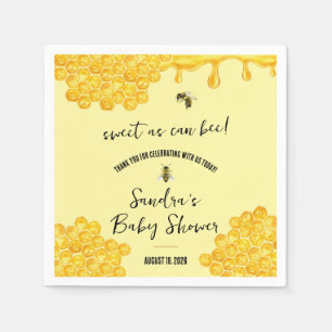 Sweet as can Bee! Baby Shower Napkin