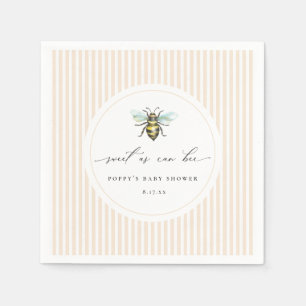 Sweet As Can Bee Baby Shower Napkins