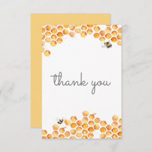 Sweet As Can Bee Baby Shower Thank You Card