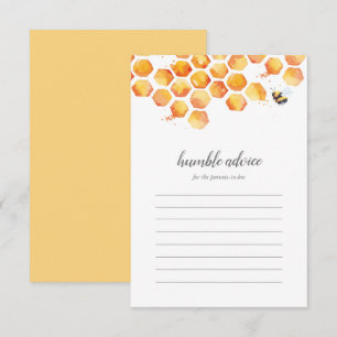 Sweet As Can Bee Bumblebee Baby Shower Advice Card