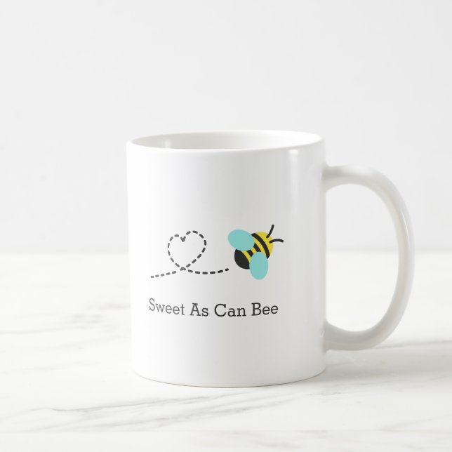 Sweet as can bee, cute buzzing bee coffee mug (Right)