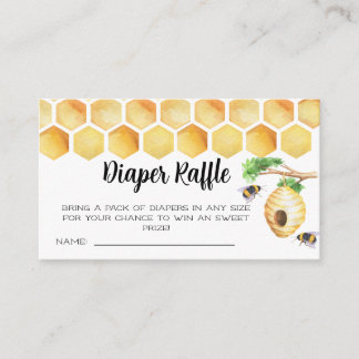 Sweet as can bee diaper raffle tickets enclosure card