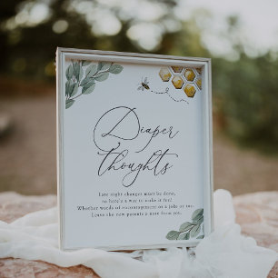 Sweet as Can Bee Eucalyptus Diaper Thoughts Poster