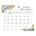 Sweet as can Bee Eucalyptus Shower Due Date Guess 