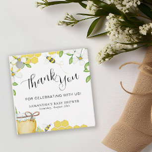 Sweet As Can Bee Honey Baby Shower Thank You Favour Tags