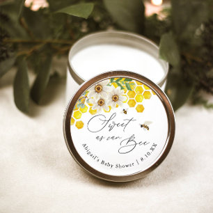 Sweet as Can Bee, Honey Bee and Daisy Favour Classic Round Sticker
