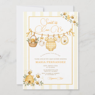 Sweet as Can Bee Honey Bee Baby Shower Invitation