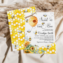 Sweet as can Bee Sunflower Baby Shower