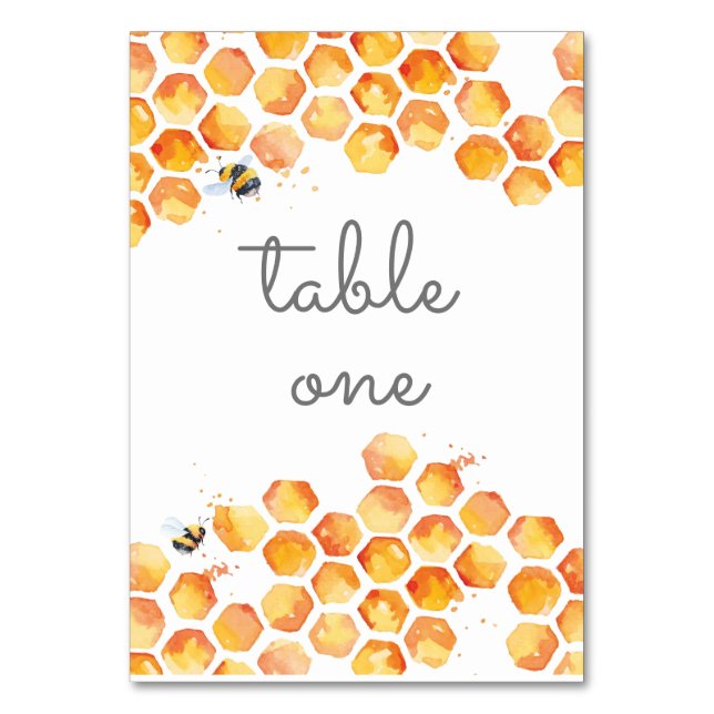 Sweet As Can Bee | Table Number (Front)