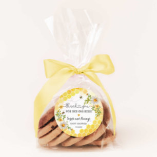 Sweet as can Bee Thank You Honey Baby Shower Favou Classic Round Sticker