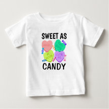 Sweet As Candy Saint Valentin T-shirt bébé