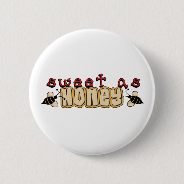 sweet as honey 2 inch round button (Front)