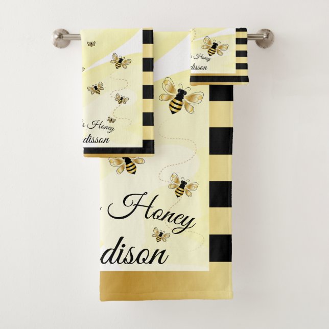 Sweet as Honey bath towel set (Insitu)