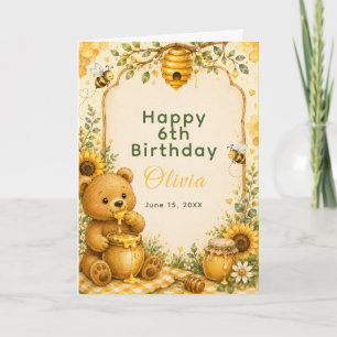 Sweet as Honey Birthday Party Card