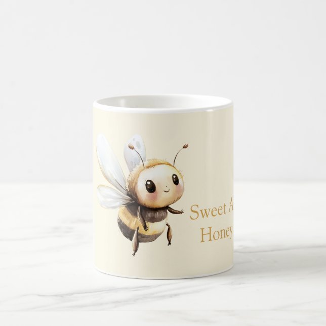 Sweet As Honey Cute Happy Bee Coffee Mug (Center)