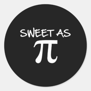 Sweet As Pi Pie Cute Pi Day Funny Gift Christmas Classic Round Sticker