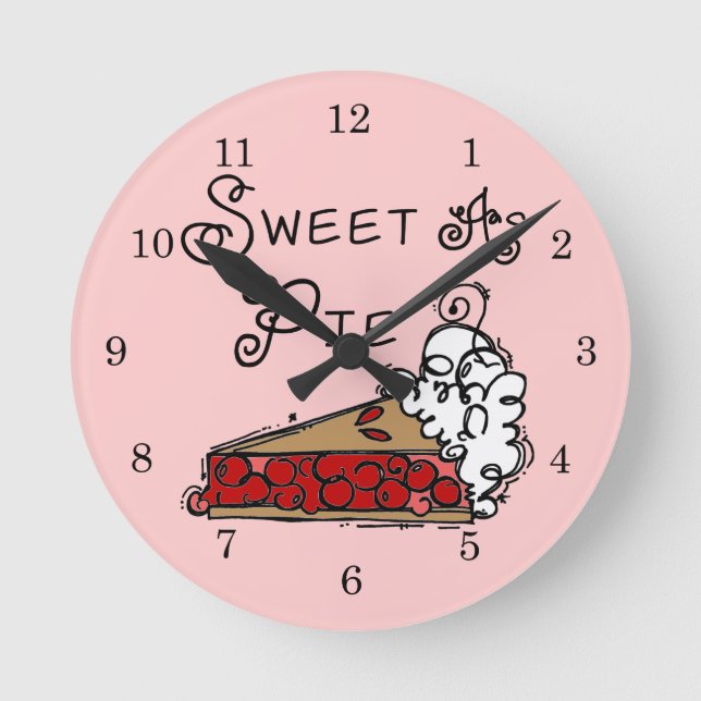 Sweet as Pie Round Clock (Front)