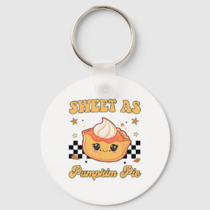 Sweet As Pumpkin Pie Funny Thanksgiving Toddler Gi Keychain