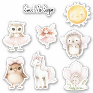 Sweet As Sugar Bird Owl Unicorn Hedgehog