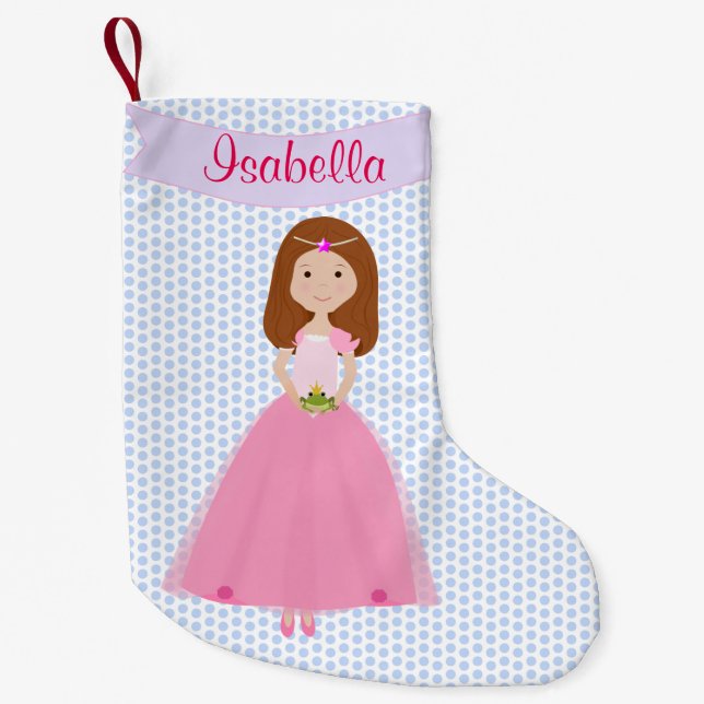 Sweet Auburn Hair Princess Personalized Stocking (Front)